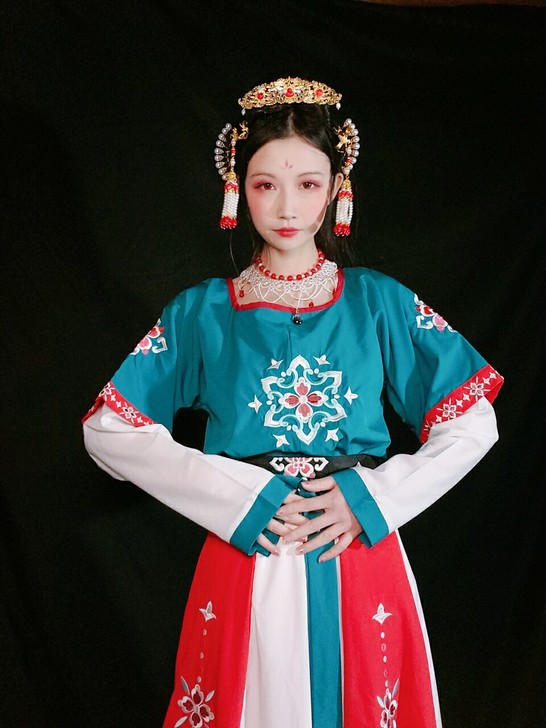 汉服 坦领 (花神记$$##$$韶华)坦领...