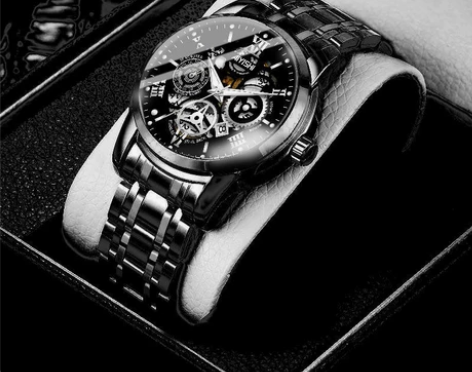 工厂直销2021新品瑞士全自动机械表镂空名...