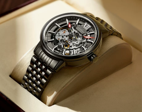 正品手表男士全自动机械表2021新款十大镂...