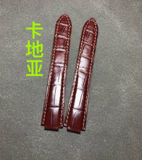 卡 地亚蓝气球双面鳄鱼皮表带 鳄鱼皮双面 ...