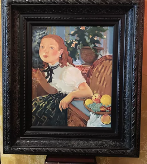 夏俊娜油画临摹～临摹画家画功深厚～少女眼睛...