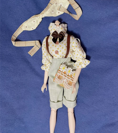 bjd娃衣 28cm 田园风加头饰 太忙，...