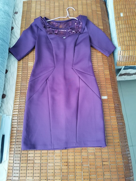 VERO MODA，紫色小香风连衣裙，修身...