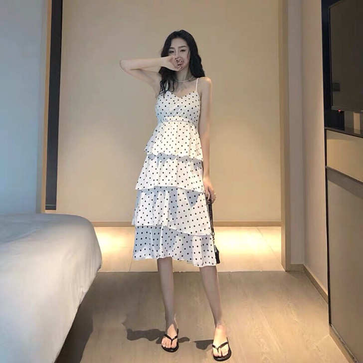 春装轻熟风桔梗吊带连衣裙 组合形式：单件 ...