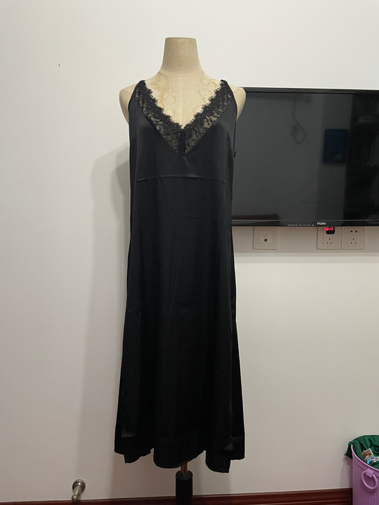 桑蚕丝弹力缎吊带裙 睡裙