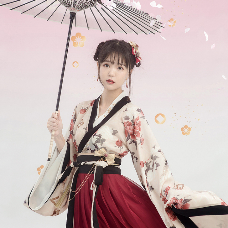 远山乔汉服【暗香疏影】原创设计 广袖交领齐...