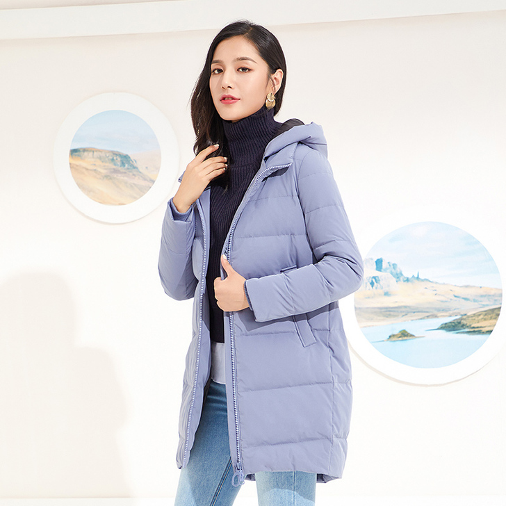 千仞岗羽绒服女中长款加厚