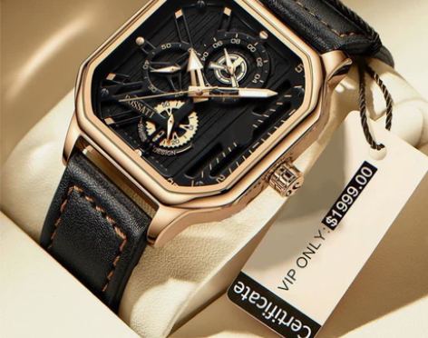 【处理剩下8个进口手表】新款方形男士手表男...