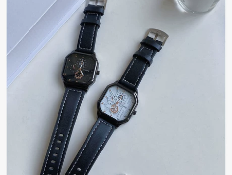 方形男士手表 男高颜值潮流酷高中生 机械表...