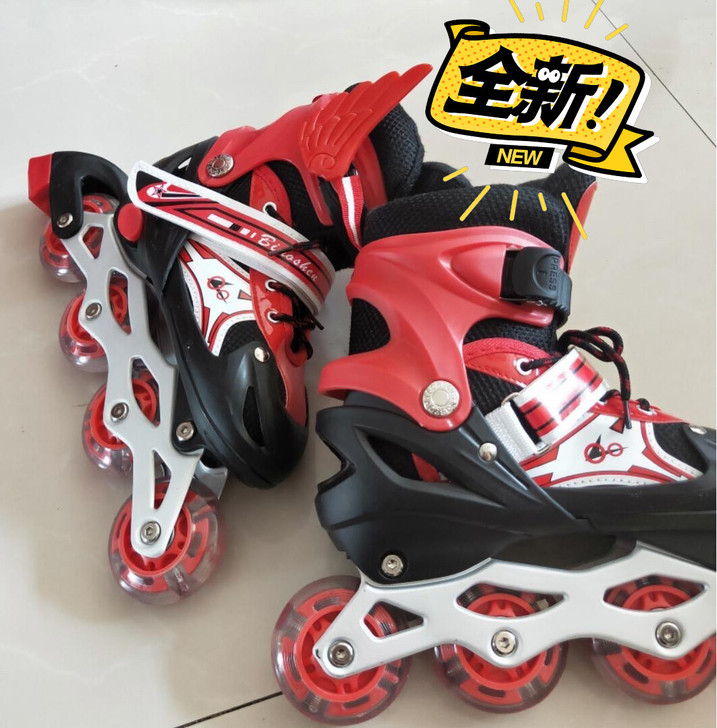 (全新特价)溜冰鞋儿童全套装男童女童成人直...