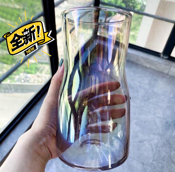 ins风创意电镀玻璃花瓶现代北欧客厅卧室装...