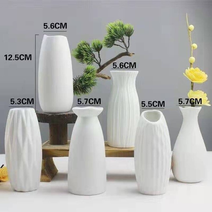 【4个11.9包邮】陶瓷花瓶小清新水培玻璃...