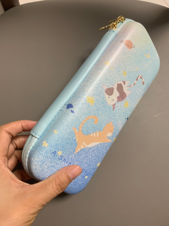 三年二班大容量皮面拉链笔盒