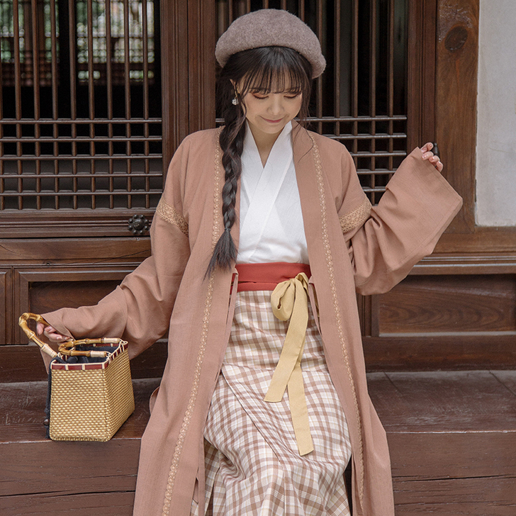 全新#远山乔【正山小种】宋制汉服女旋裙春秋...