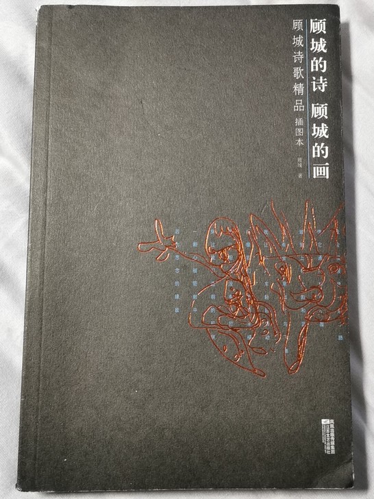 出书，《顾城的诗 顾城的画》，仅一两处有勾...