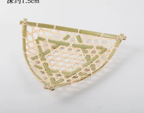 手工竹编制品竹筛竹篮子收纳筐水果篮子点心托...