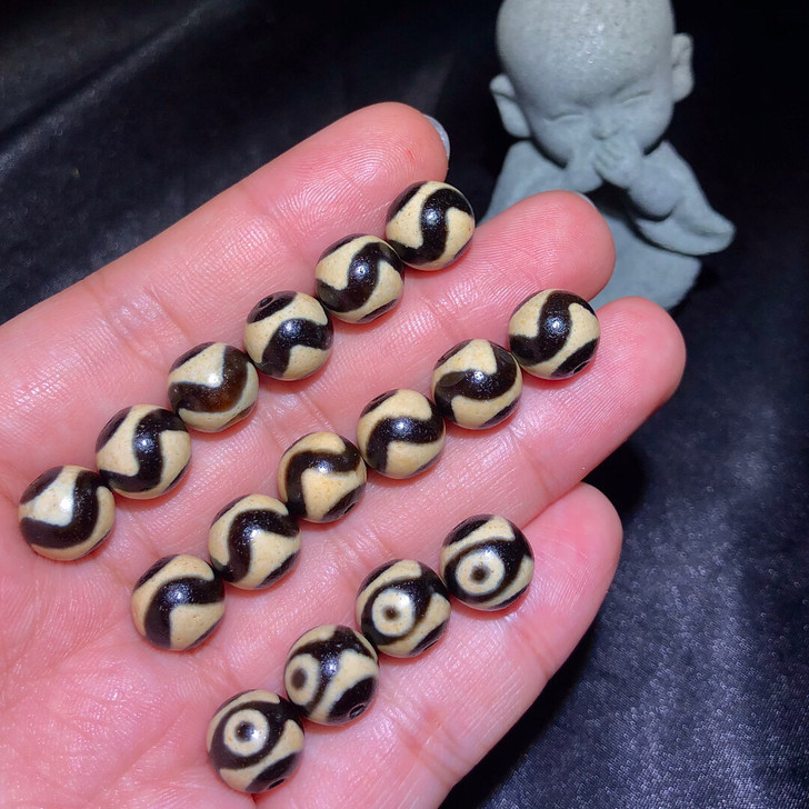 天珠批发藏传牙黄天珠!5块钱一颗、10颗起...