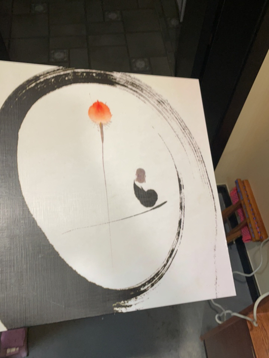 禅意小和尚装饰画壁画壁挂挂画，和壁纸不搭，...