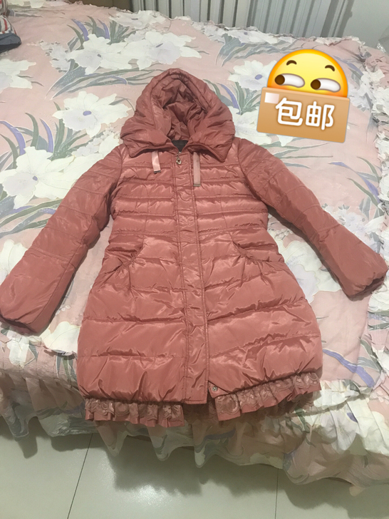 祝伟女款中长款羽绒服,西瓜红色,165码,...