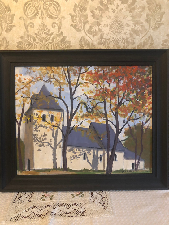 德国老木板油画 带框尺寸60x50内画尺寸...