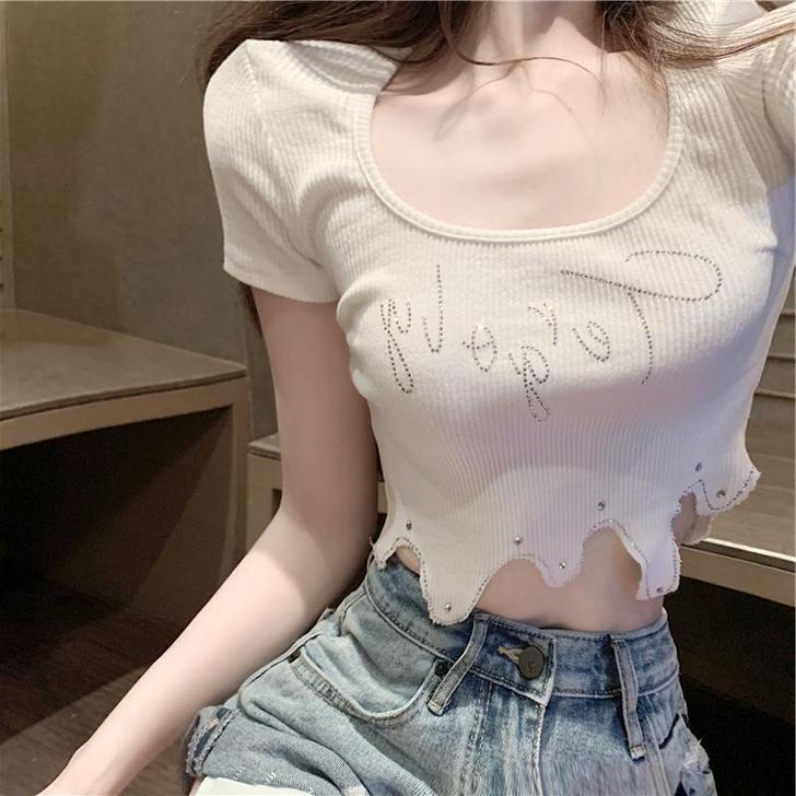网红上衣女ins超火港风2021年洋气波浪...