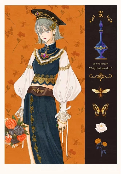lolita服装 欧式复古巴洛克设计 临摹...