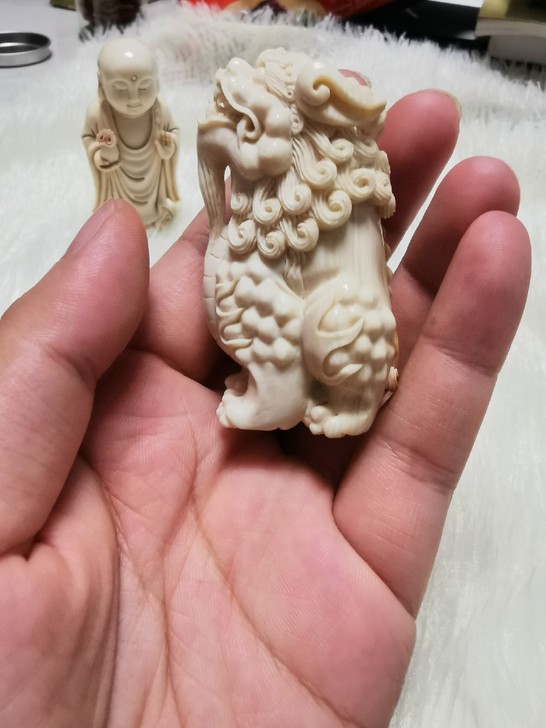 猛犸朝天吼小摆件，手把件，精致