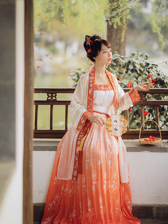 清汉服，花神记东篱原创汉服女宋制抹胸一片式...