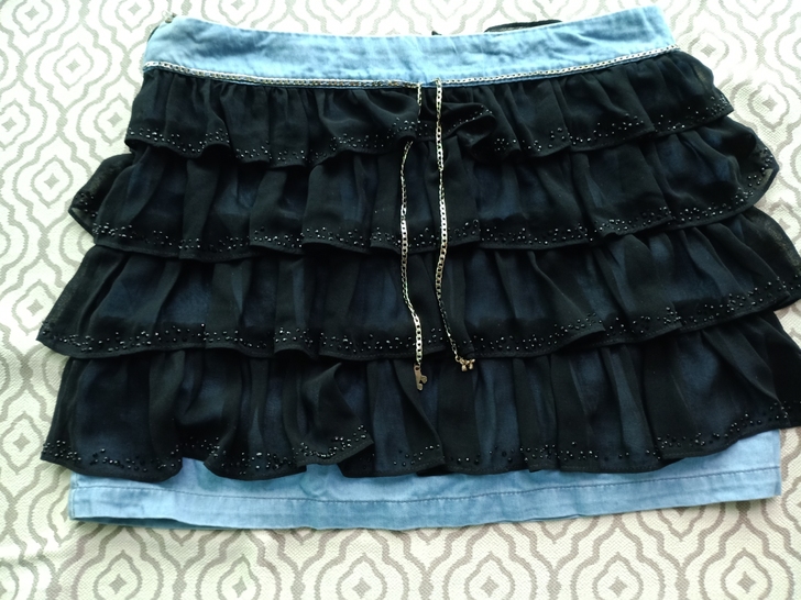 半身超短牛仔蛋糕裙，很好看，穿着舒服透气，...