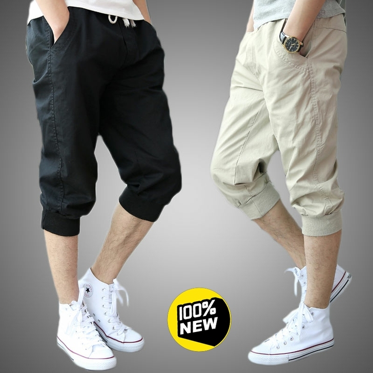 【纯棉】男士夏季休闲裤7分运动裤韩版宽松潮...