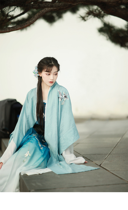 宴山亭原创汉服【梨花泪】春季宋制刺绣天丝长...