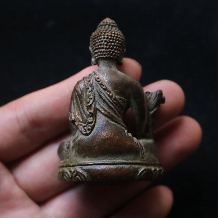 小铜佛一个药佛有有缘的带走 高60毫米