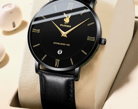 美国正品花花公子超薄手表男士防水简约时尚非...