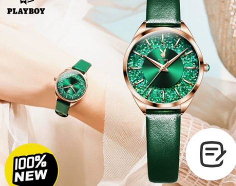 花花公子2022年新款正品牌手表女士防水简...
