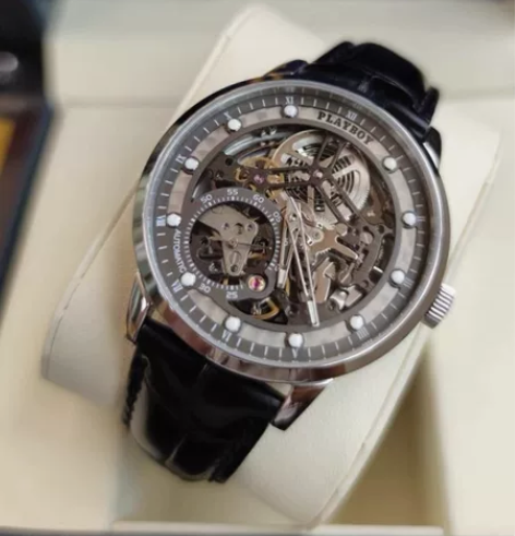 全新正品花花公子手表男士机械表全自动新款3...