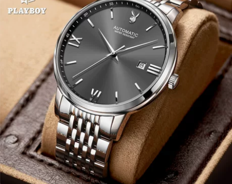 playboy 全自动机械表抖音爆款简约时...