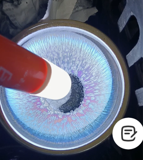 建阳建盏铁胎原矿釉束口，官帽，七彩油滴 感...