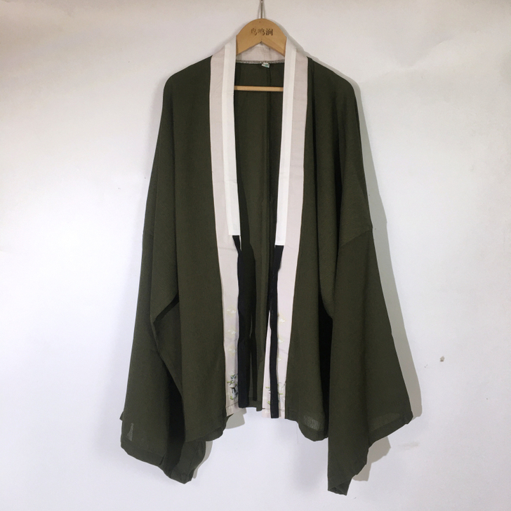 鸟鸣涧店碧松宋制汉服合领 仅洗未穿L。搭配...