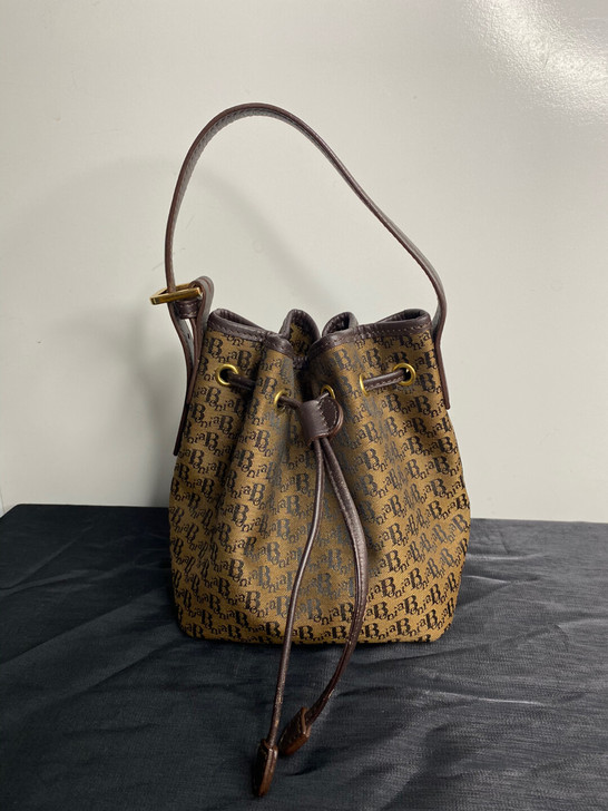 bonia正品老花小水桶包vintage古...