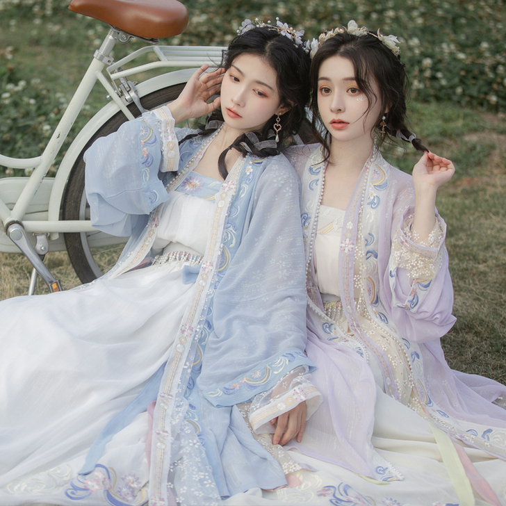 白鹿时【结香令】  原创 雏菊刺绣 珍珠 ...