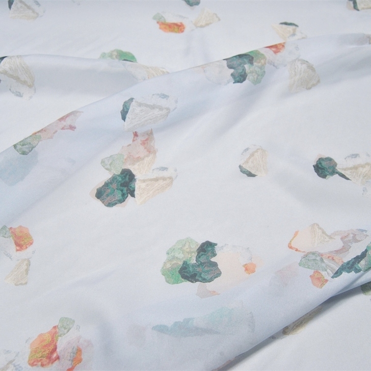 衣冠百兘同款来料宋制汉服印花真丝雪纺复原长...