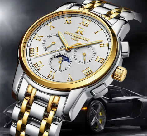 女朋友送的，瑞士瑞之缘全新机械表。不锈钢表...