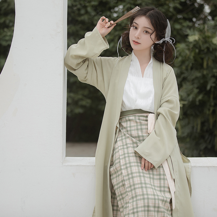 唯美之镜原创宋制汉服女飞机袖旋裙夏日常汉元...