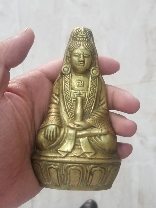 刚收的一尊铜观音