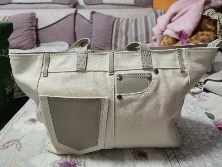 韩国ins超火大容量休闲帆布包多口袋实用单...