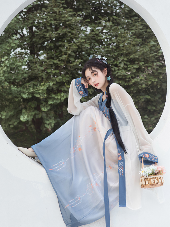 若丝莲（夏末）正品原创汉服女中国风白菜全套...