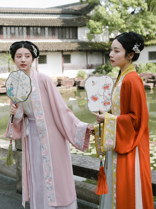 【枕花眠】倾杯序原创刺绣宋制褙子一片式齐腰...