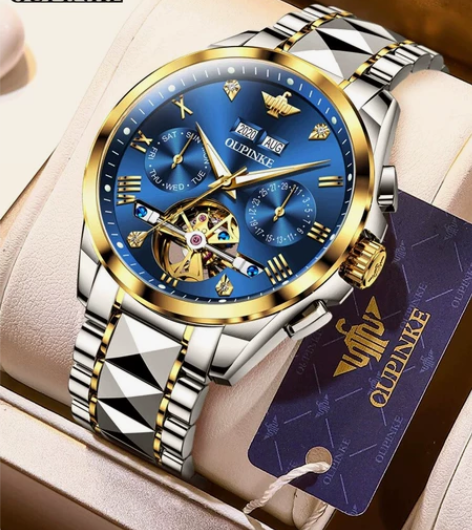 瑞士认证欧品客品牌正品镂空绿水鬼手表男士 ...