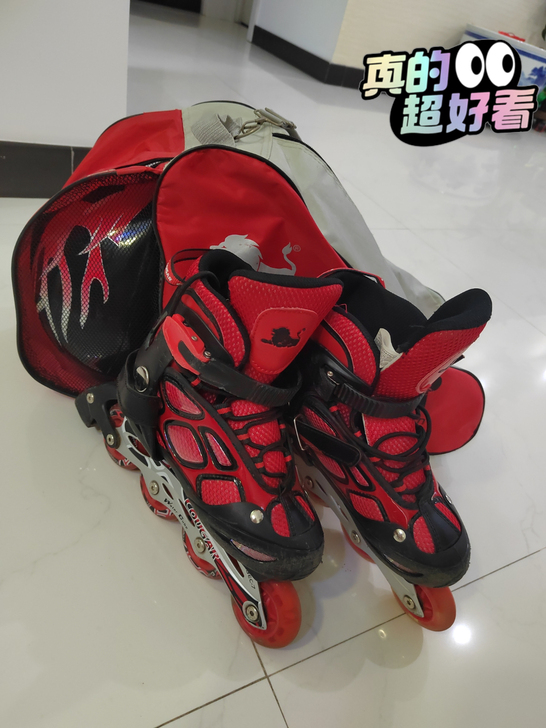 闲置美洲狮旱冰鞋护具，32-37码