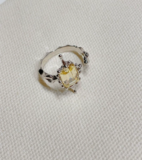 HANYING 锆石星星守护符戒指 925...